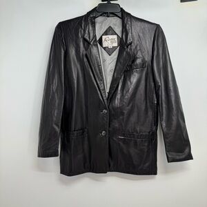 Remy Leather Blazer/Jacket Women’s 10 Leather Black